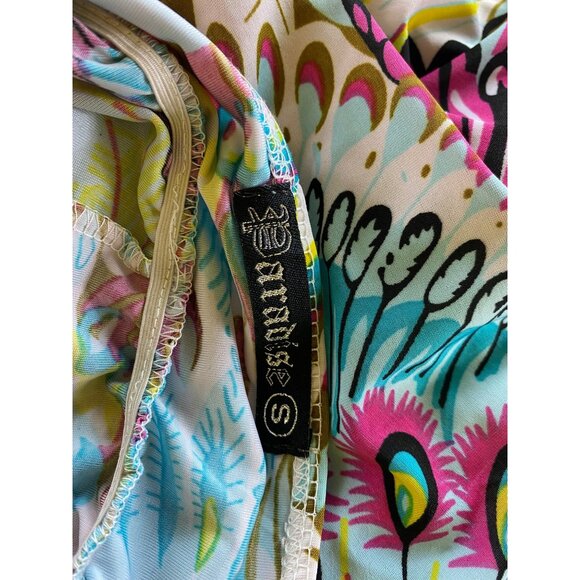 Multicolor Maxi Dress Halter Neck & Beaded Small Boho Hippie Sexy Stretch Casual - Picture 5 of 5